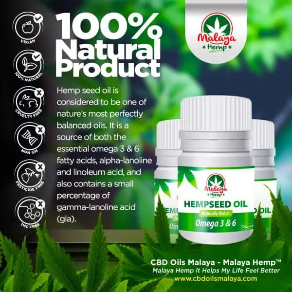 Malaya Hemp™ Hempseed Oil – 1000mg (30 Capsules) - Image 2