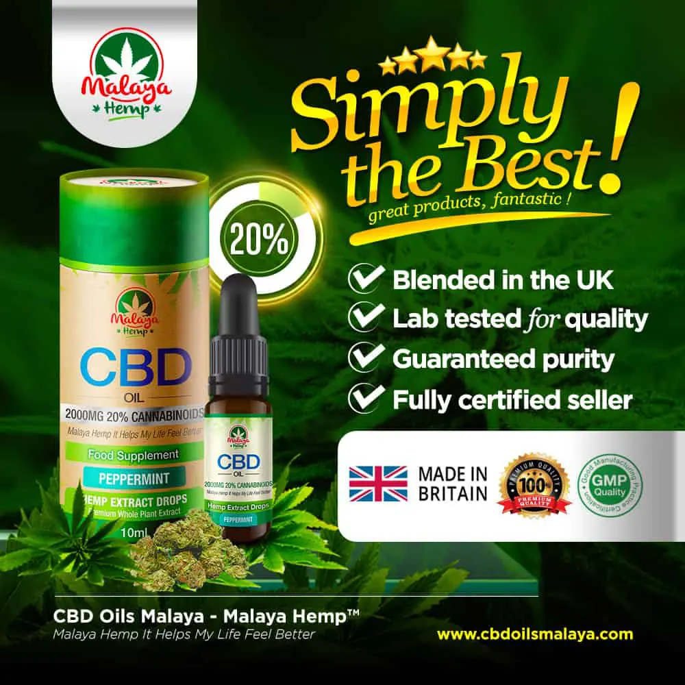 Malaya Hemp™ CBD Oil 2000mg 20% – 10ml - Image 2