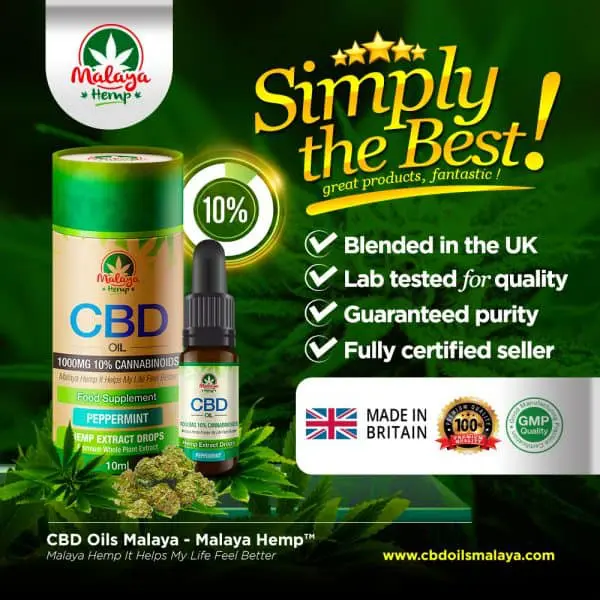 Malaya Hemp™ CBD Oil 1000mg 10% – 10ml - Image 2