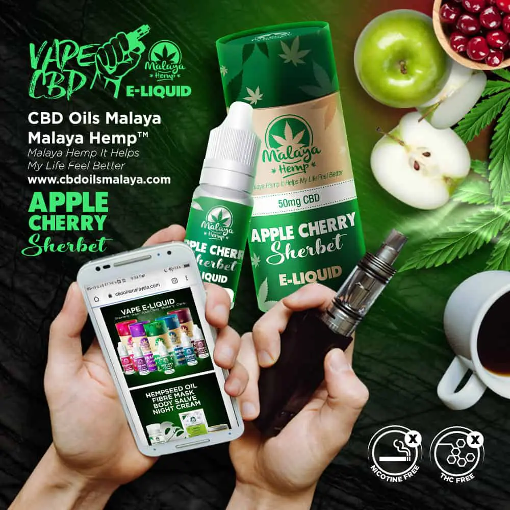 Malaya Hemp™ Apple Cherry CBD Infused E-Liquid - 10ml CBD Vape Juice - Image 3